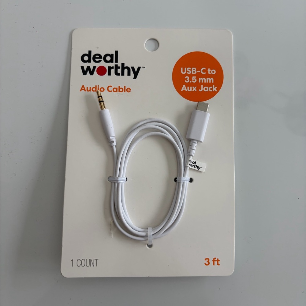 Target White USB-C to 3.5mm Aux Cable